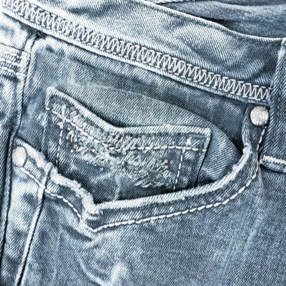 Express Rerock Jean's straightleg black distress - Picture 4 of 7